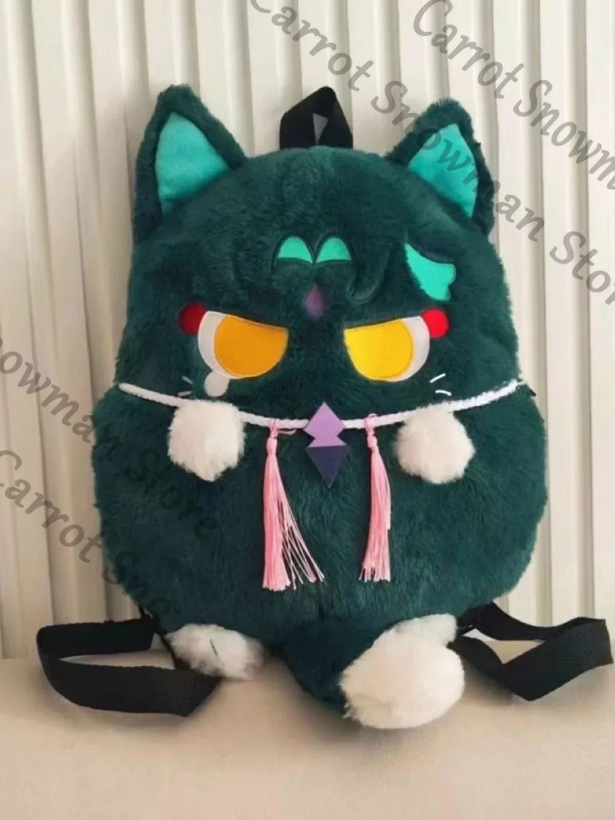 Anime Genshin Impact Wanderer Xiao 귀여운 배낭 배낭 Packsack 배낭 가방 어깨 코스프레 만화 선물