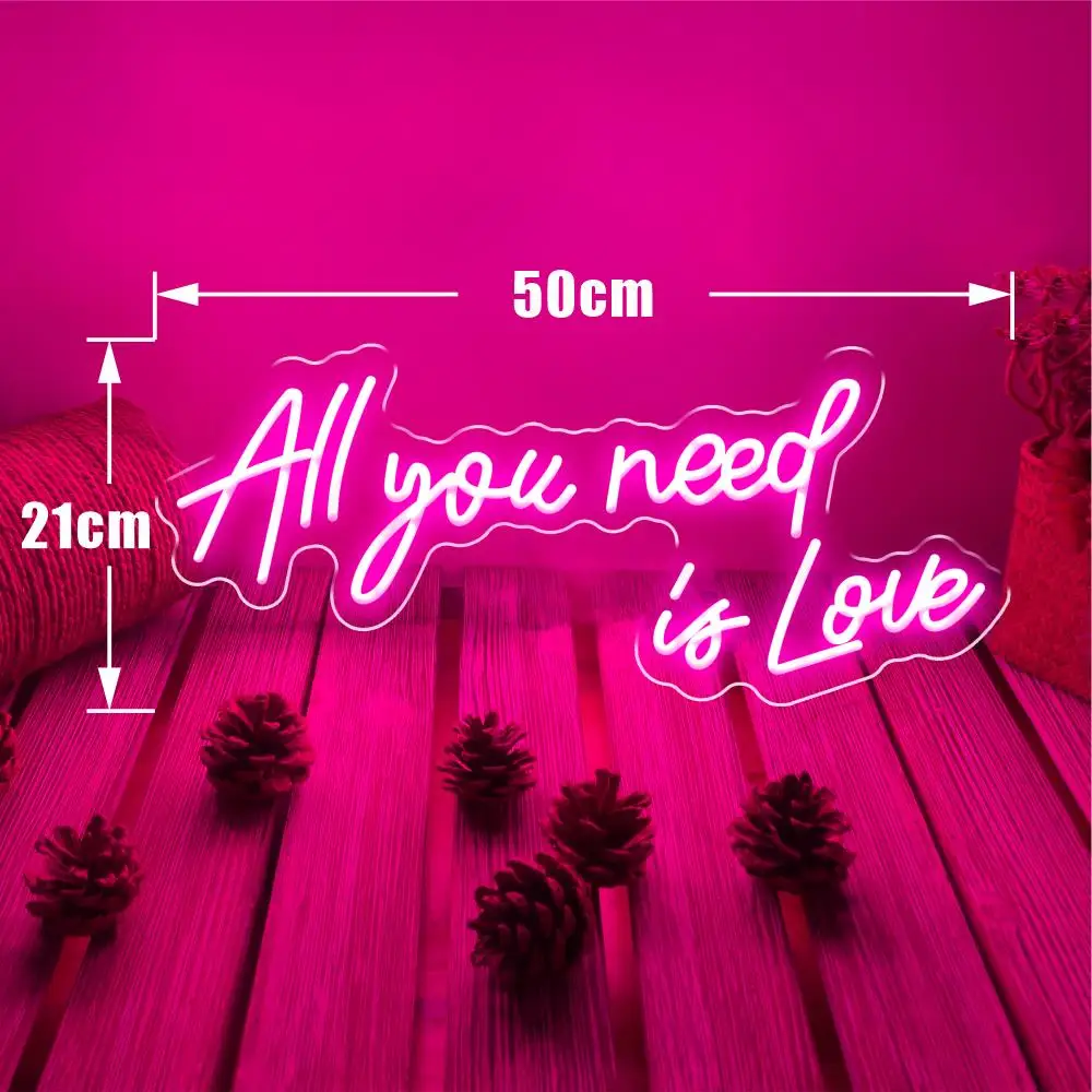 Wedding Neon Sign Led Light All You Need Is Love Neon Lights Wedding Party Decor Room Bedroom Decor Wall Bar Club Neon LED Sign