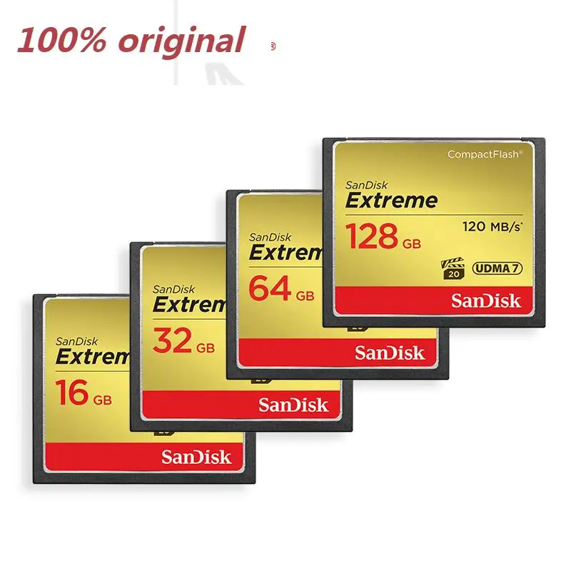 SanDisk extreme pro CFcards  Memory Card 32GB 64GB 128GB 120MB/S  High Speed compact flash card for camera DSLR and HD Camcorder