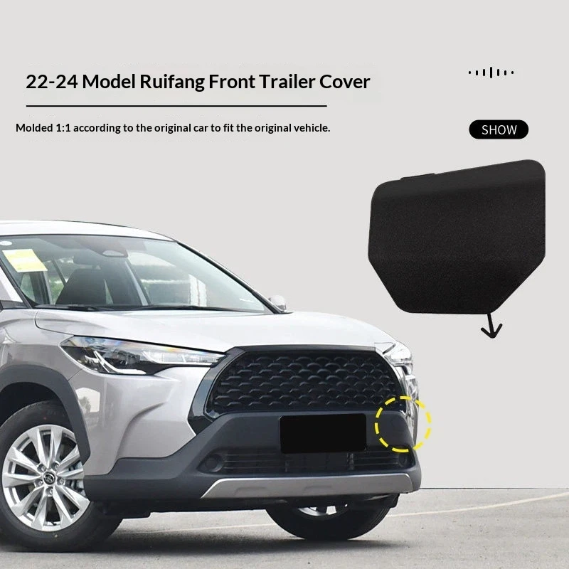Suitable for 22-24 Toyota Corolla Sharp Release Front Bumper Trailer Cover Rear Bar Trailer Hook Cover Traction Cover
