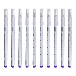 10 Pcs Marker Double Head Tattoo Markers Pen Skin Surgical White Pencil for Plastic Waterproof Fine Tip