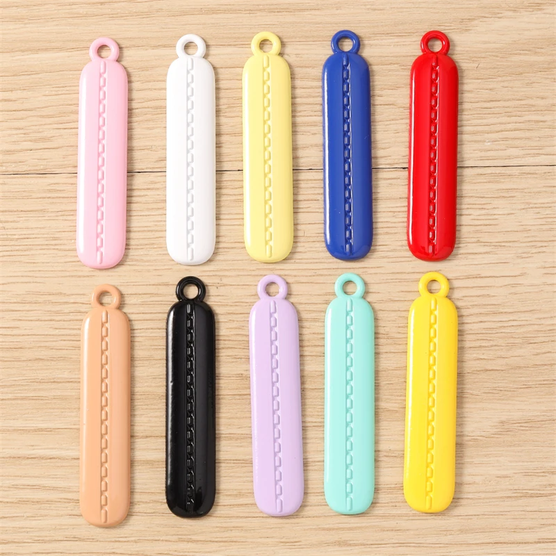 5 Stück niedliche, bunte Metallanhänger mit den Zahlen 0-9 zum Basteln von Schmuck, Halsketten, Ohrringen, Schlüsselanhängern und für DIY-Bastelarbeiten. – Detail 6