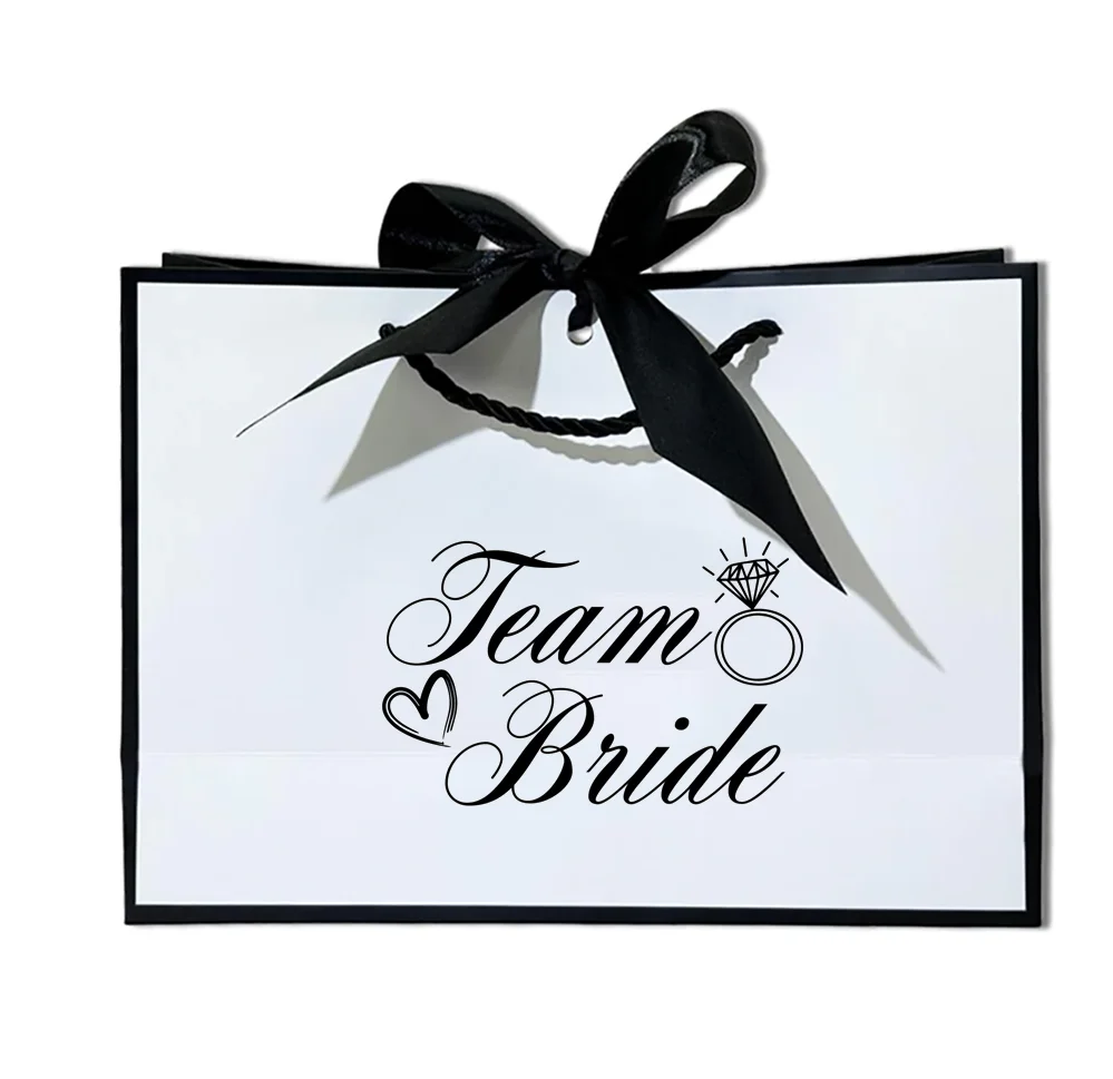 1 Stück Brautgeschenktüte, Hochzeitsdekoration, Brautjungfern-Team, Braut, Hochzeitsgeschenktüte, Brautparty-Zubehör, Hochzeitsdeko-Accessoires – Detail 1