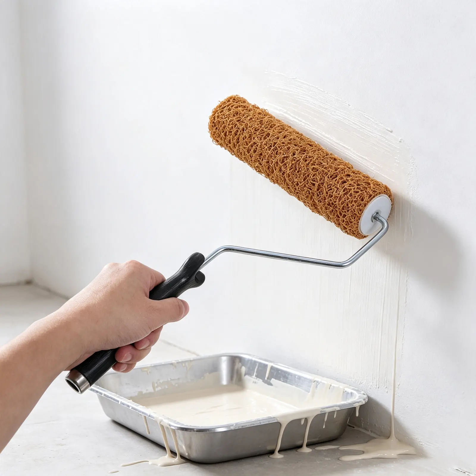 Wall Texture Paint Roller Paint With Handle Art Paint Roller Brush Decorative Rollers Oval Texture Painting Drywall Embossing