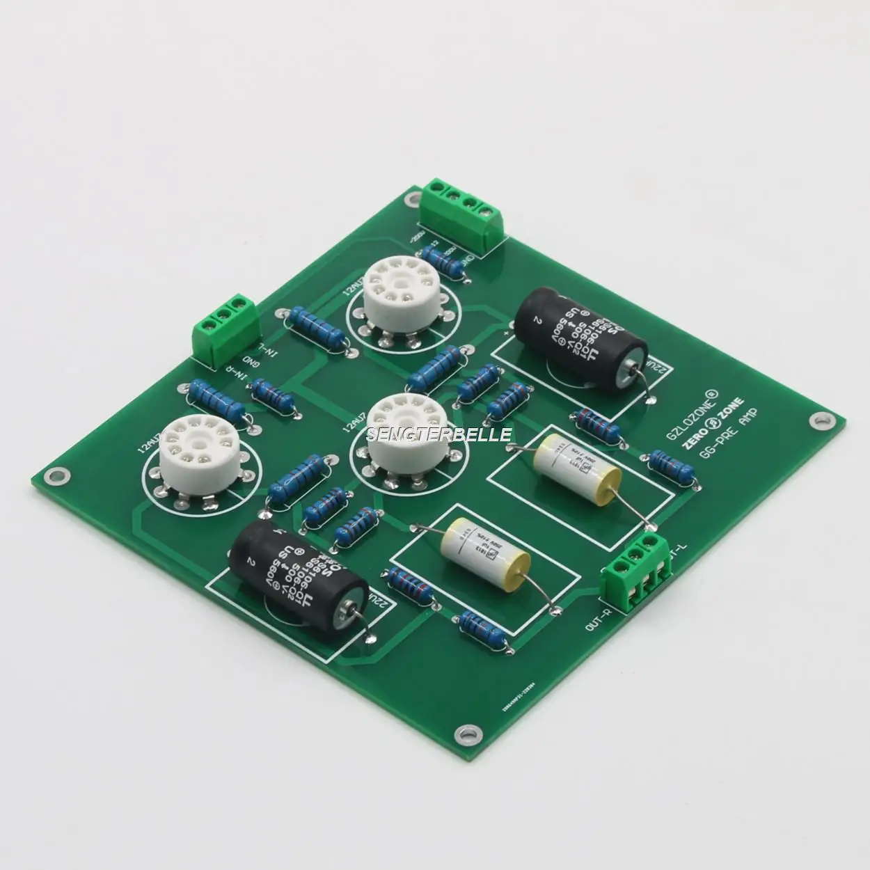 HiFi 12AU7 Tube Buffer Stereo Preamp Board / Kit / Pcb Refer Ground Grid GG Preamplifier