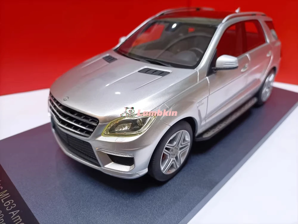 Original 1/18 benz-ML63 off-road vehicle model  SUV 2012 silver collectible gift ornament