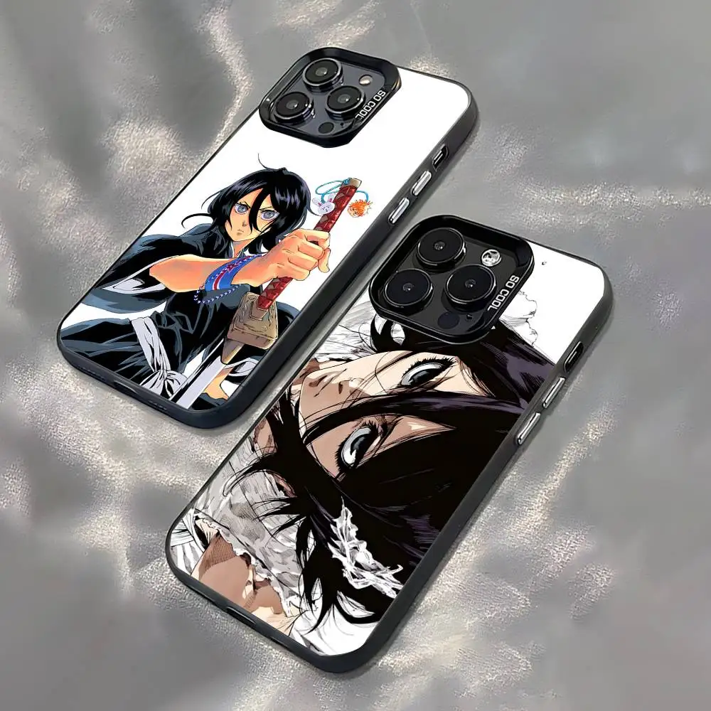 

R-Rukia Anime-E KuchikiS For iPhone 17,16,15,14,13,12,11,Pro,MAX Black Candy Matte Cover