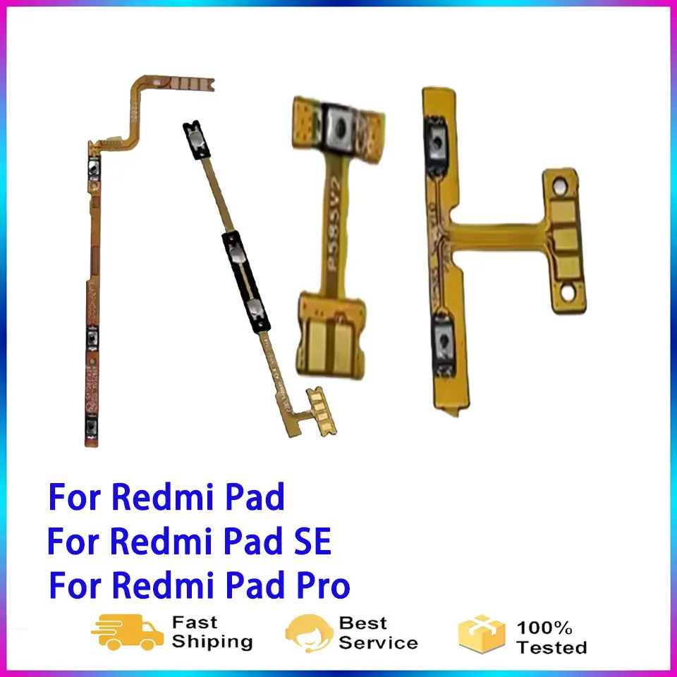 For Xiaomi Redmi Pad SE Pro 22081283G Power Key Switch Button Flex Ribbon Repair Parts Volume Up/down Side Button Flex Cable
