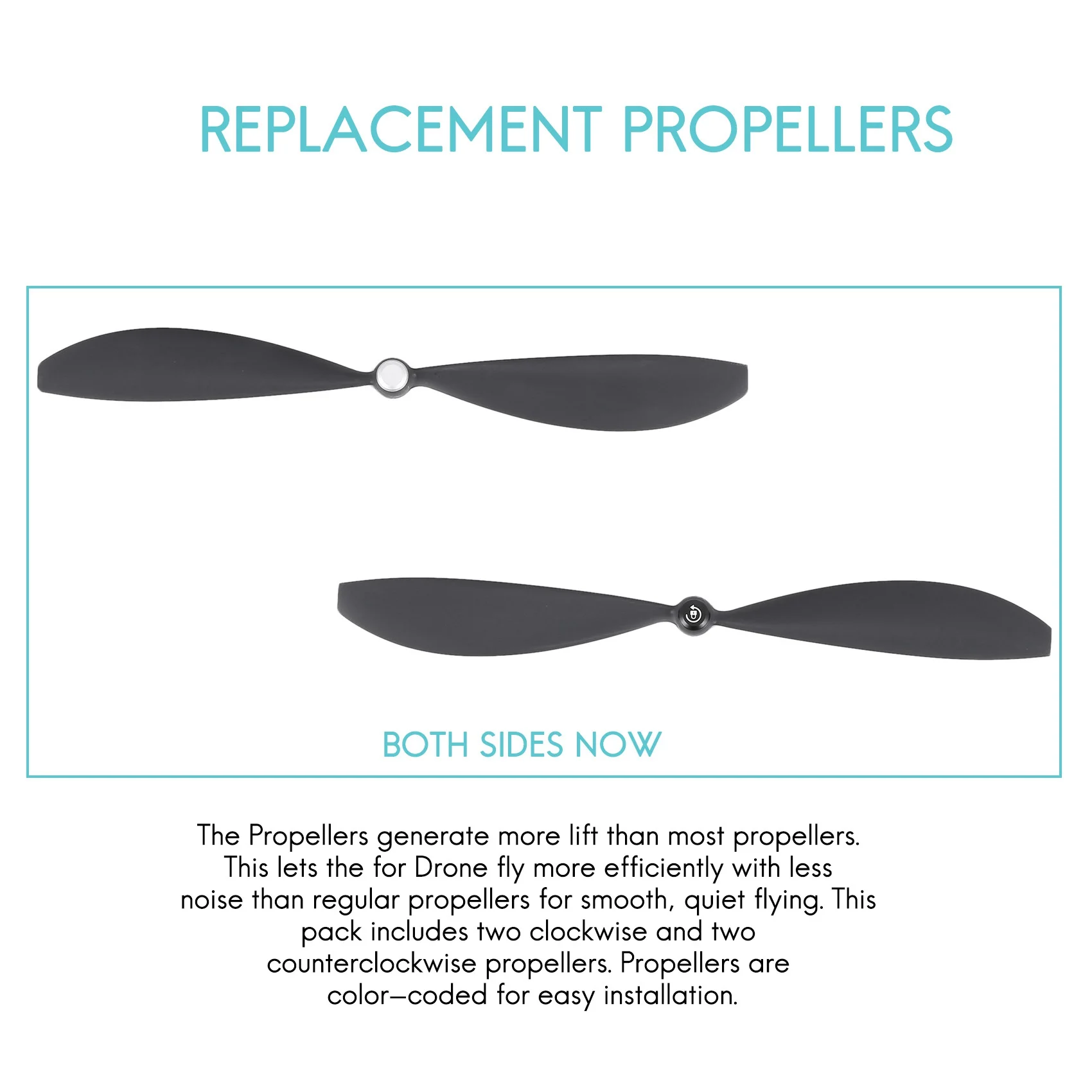 8Pcs Für Drone Propeller Klingen Flügel Zubehör Teile Für Gopro Karma Schwarz D.21-BTFL