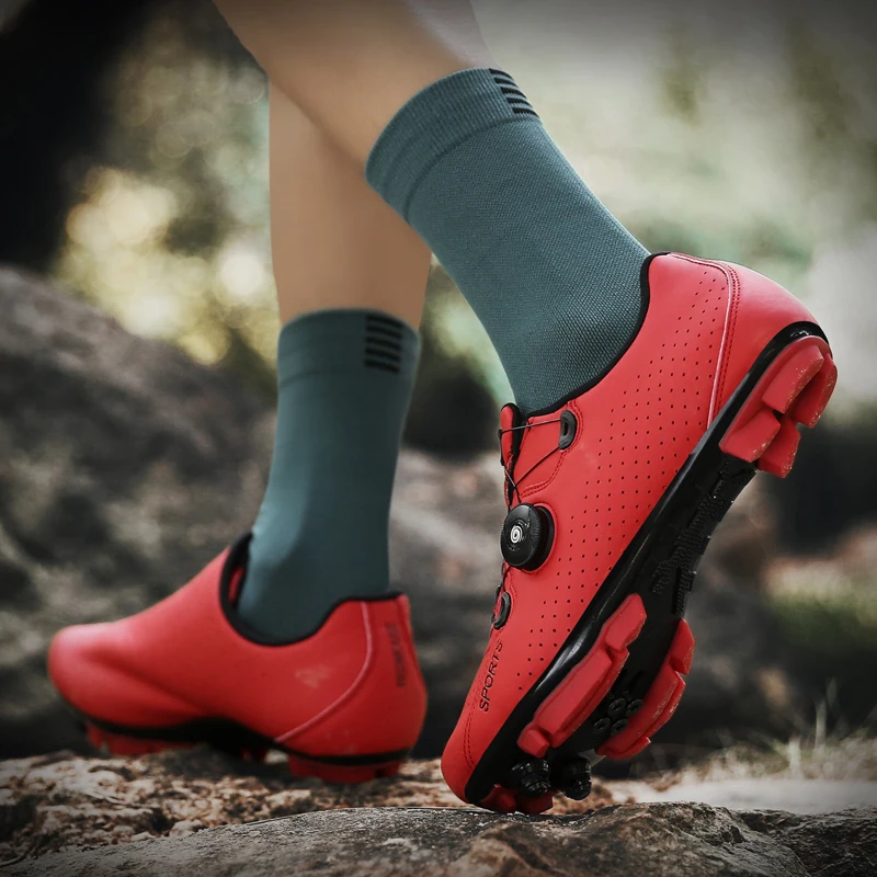 أحذية ركوب الدراجات MTB مع المرابط للرجال والنساء ، حذاء رياضة الدراجة الطريق ، أحذية ركوب الدراجات الجبلية ، سباق السرعة الجبلية ، Mtb