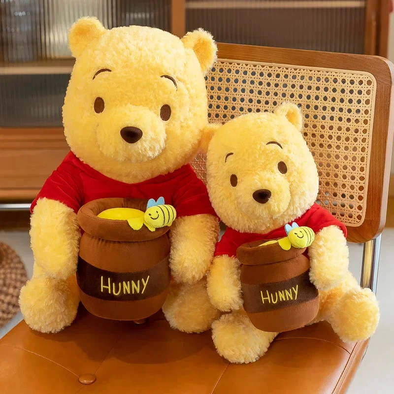 Disney Honey Jar Winnie The Pooh ของเล่นตุ๊กตาอะนิเมะตุ๊กตาการ์ตูนน่ารักหมีหมอนตุ๊กตาเด็กของขวัญวันเกิดสาวของเล่นตุ๊กตา