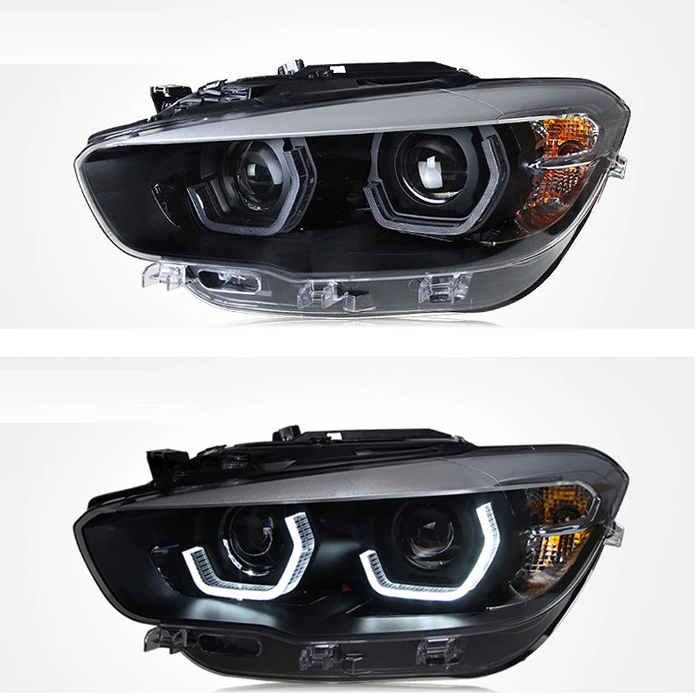 For BMW F20 Headlight BMW 116 118 120 1 Series Head Lamp 2012-2018 LED Angel eyes Xenon Front Headlight Upgrade And Modification