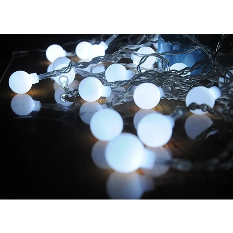 Lampu Natal 10M 100 LED Bola Dekorasi Pesta Liburan Pernikahan Lampu Garland Pencahayaan Dalam & Luar Ruangan 220v EU