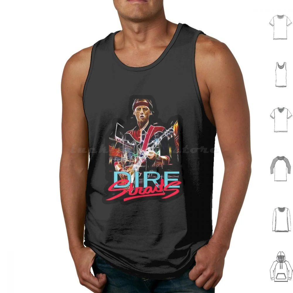 Obra De Música De Dire Straits Camiseta Esencial Tank Tops Print Cotton Dire Straits Straits Dire Music Retro Vintage Band