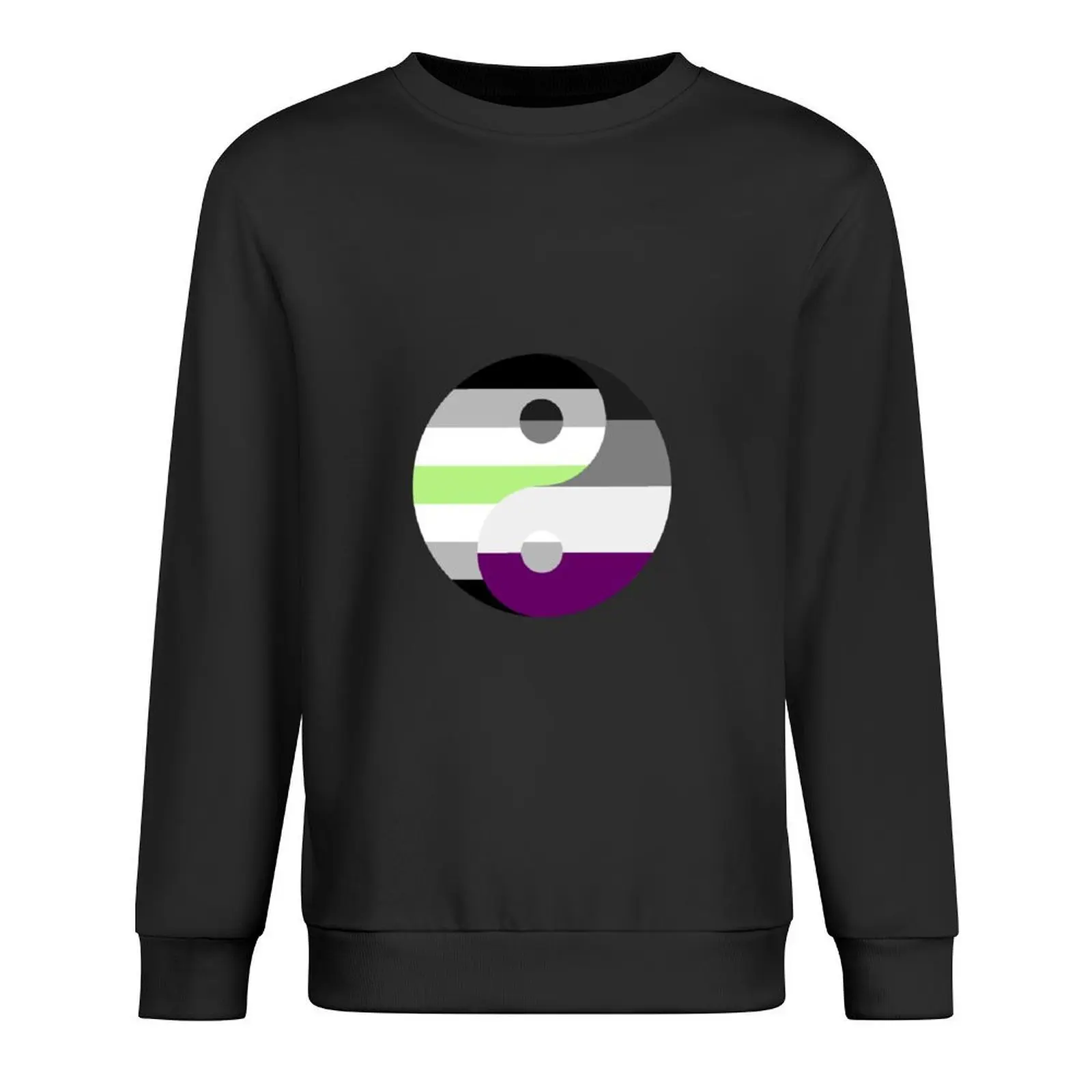 

Yin Yang Agender/Asexual Pride Pullover men clothes blouse mens clothes sweatshirt for men
