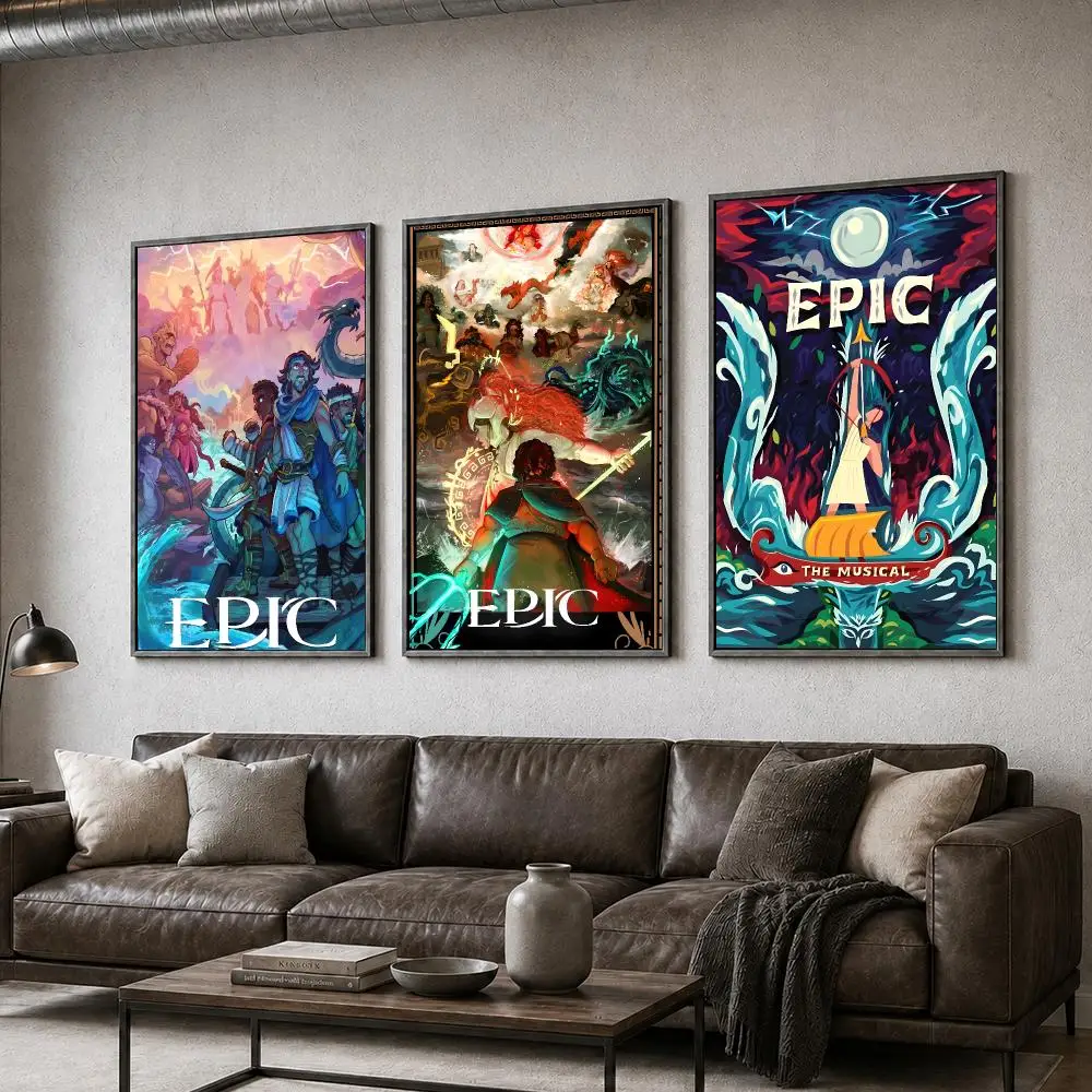 EPIC The Musical Greek Mythology Music Aesthetic Poster  PP Self Adhesive Home Garage Dorm Bar Wall Decor Aesthetic Retro Gift