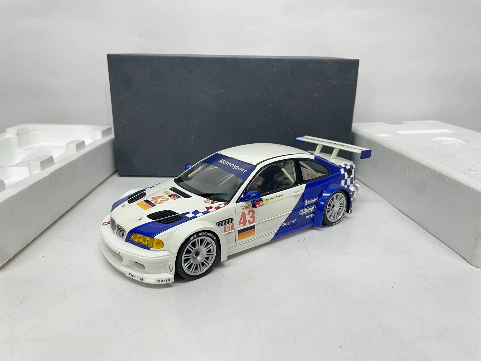 

Minichamps 1:18 M3 GTR #43 Simulation Limited Edition All Open Alloy Metal Static Car Model Toy Gift