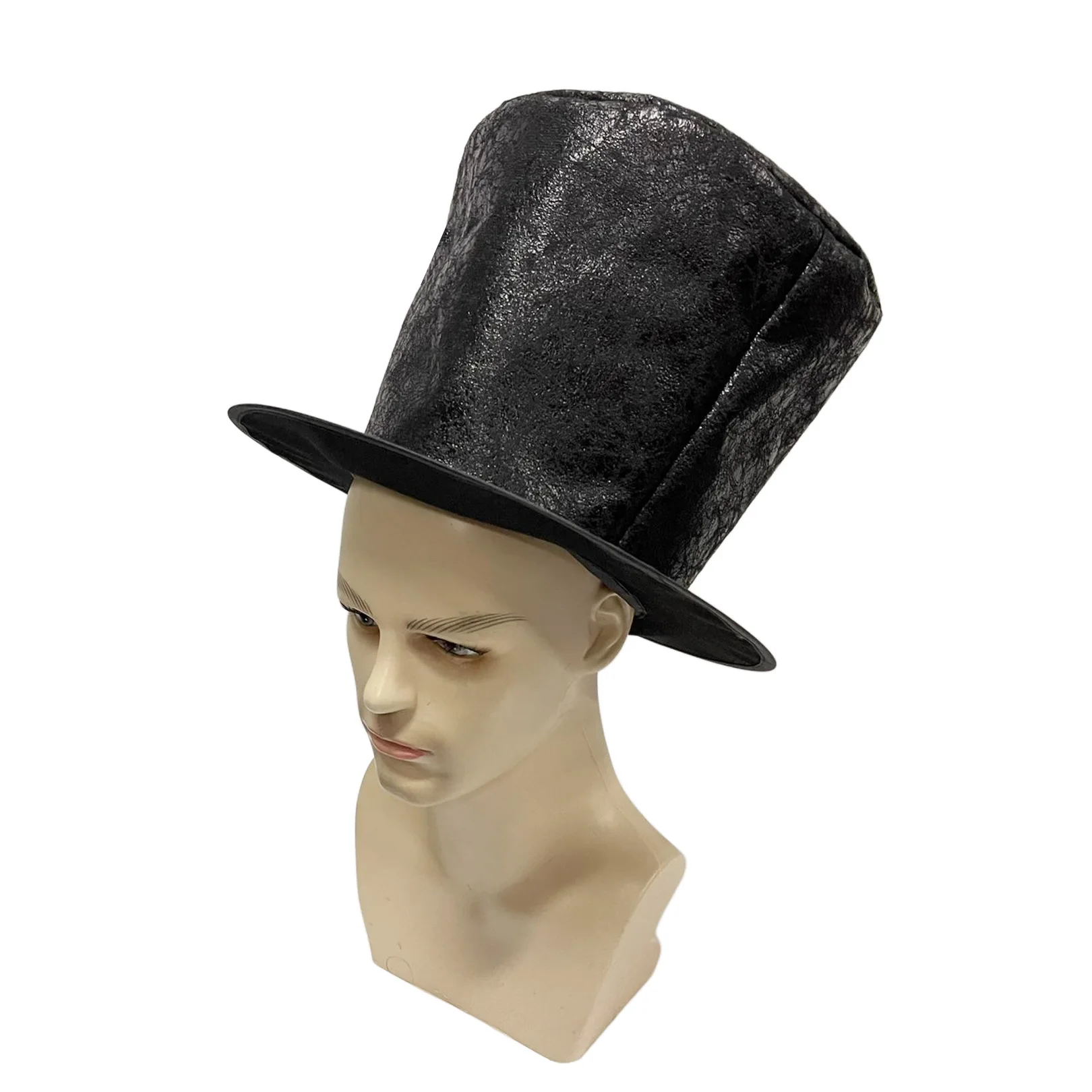 33x20cm Retro Magician High Hat Performance Hat Black Jazz Bowler Hat British Fashion Casual Gentleman Hat