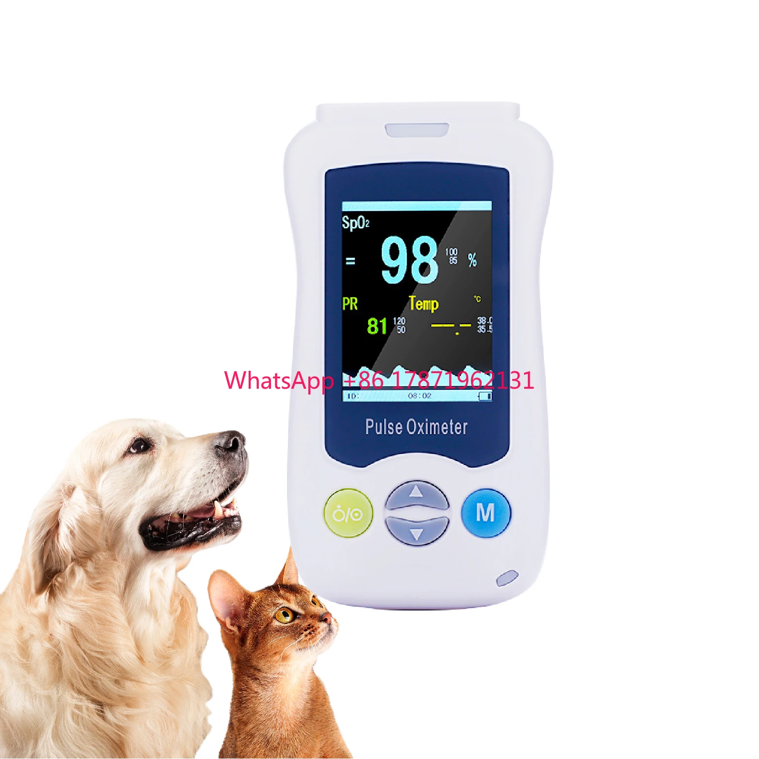 Veterinary Spo2 Multi Parameter Monitor Portable Digital Handheld Pulse Oximeter For Clinic Use