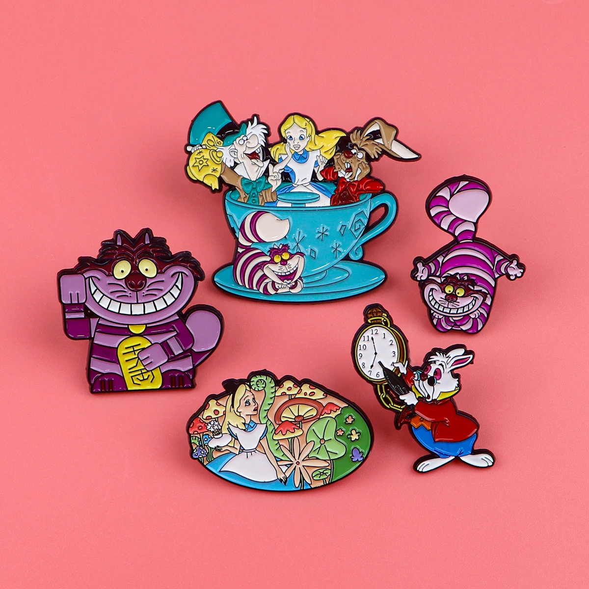 Kawaii Cheshire Cat Enamel Lapel Pin Badge Pins Hats Clothes backpacks Decoration Jewelry Accessories Gift - Image 6