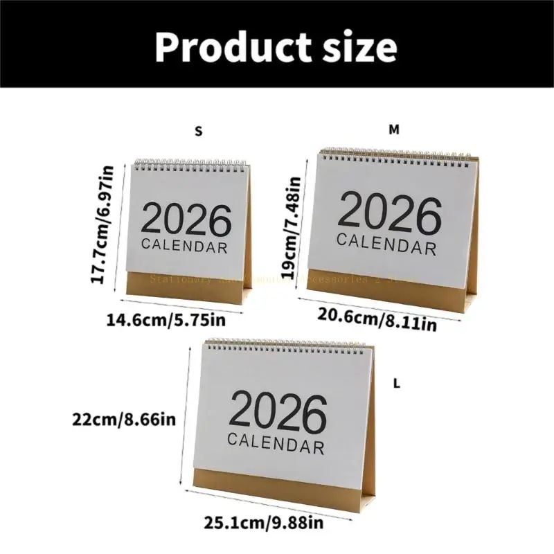 2026 Desk Calendar Office Calendar Simple Calendar Standing Calendar for School