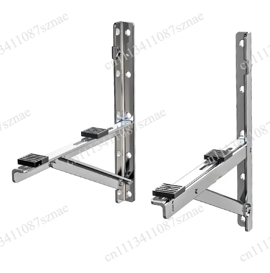Universal 304 Stainless Steel Thickened Air Conditioner Outdoor Rack, Large 1.5HP and 2HP External Unit Mounting Bracket Shelf