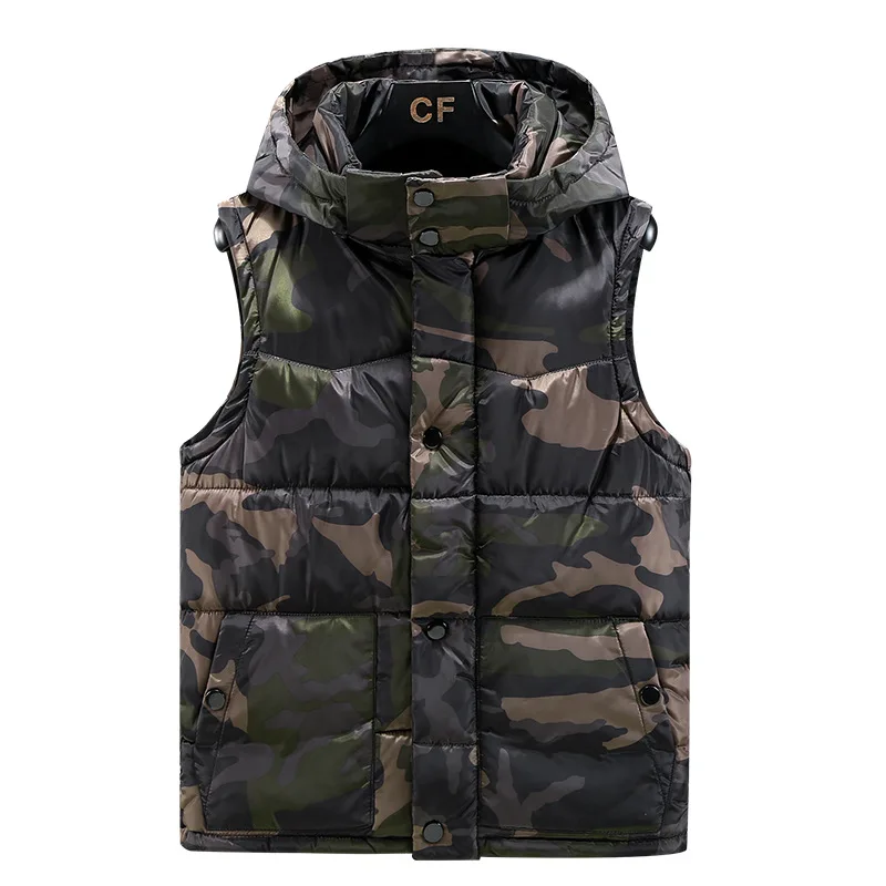 New Down Cotton Vest Men\'s Fashion Korean Version Casual Outerwear Trend Plus Size Warm Autumn and Winter Close Fitting Shoulder