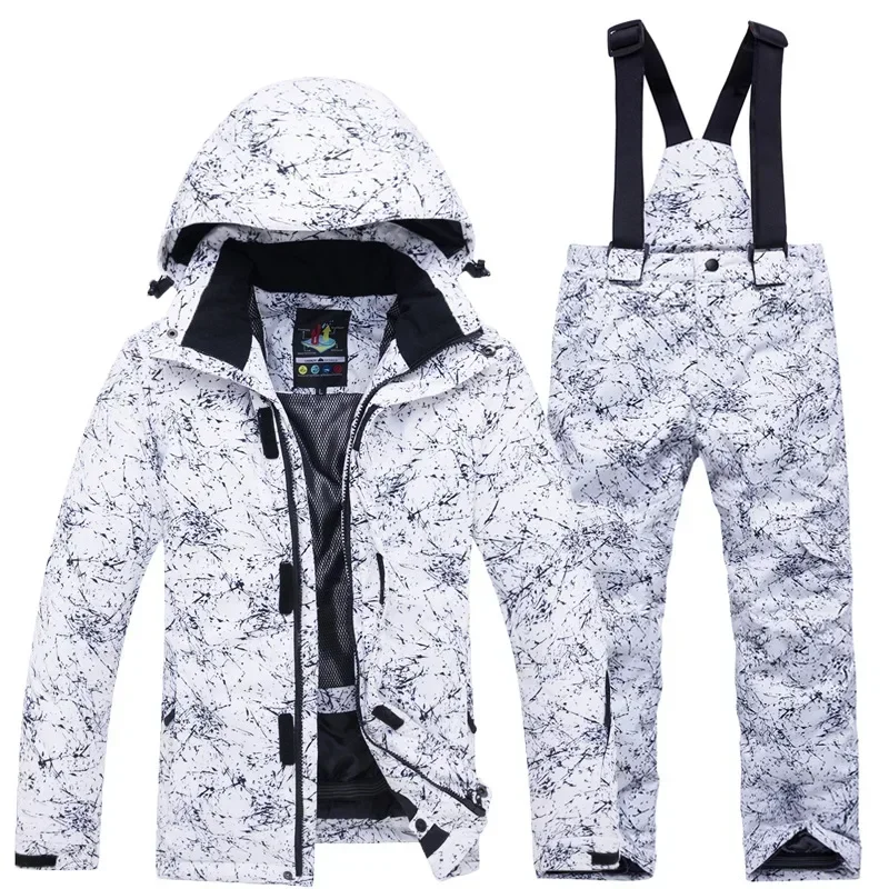 Ski Tragen Kinder Winter Ski Anzug Verdicken Warme Jungen Mädchen Ski Jacke und Hosen Wasserdichte Schnee Skifahren Ausrüstung Snowboard Mantel