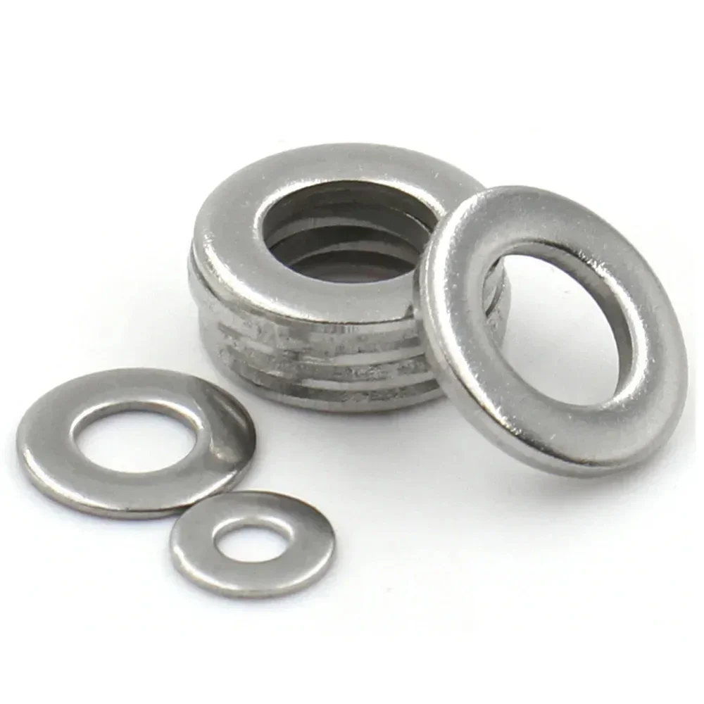 2-100pcs 304 Stainless Steel Large Flat Washer M1.6 M2 M2.5 M3 M4 M5 M6 M8 M10-M22 Din9021 Big Metal Gasket Meson Plain Washers