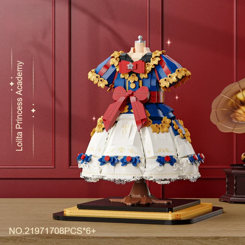 

1pc new creative lovely Lolita maid dress block toy DIY princess dress model ornaments anime girl block toy birthday gift