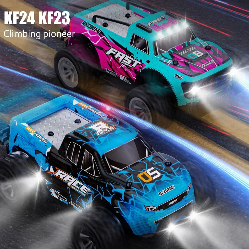 1:20 KF24 KF23 Model RC Car With LED Light 2WD Off-road  2.4G Remote Control Climbing Vehicle Outdoor Cars Toys Gifts for Kids