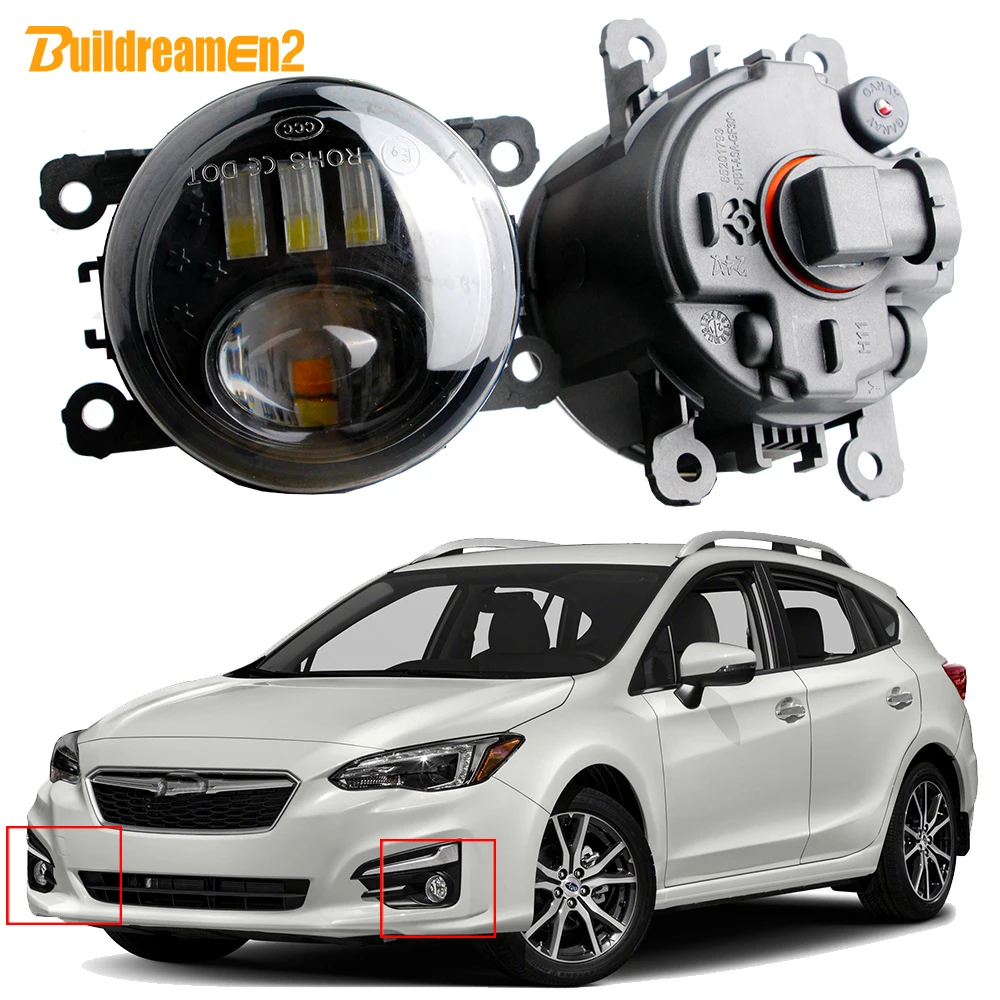 

2 шт., светодиодные линзы, противотуманные фары DRL, замена для Subaru Impreza 2012-2022 60 Вт H11, автомобильные фары водителя + пассажирские противотуманные фары в сборе