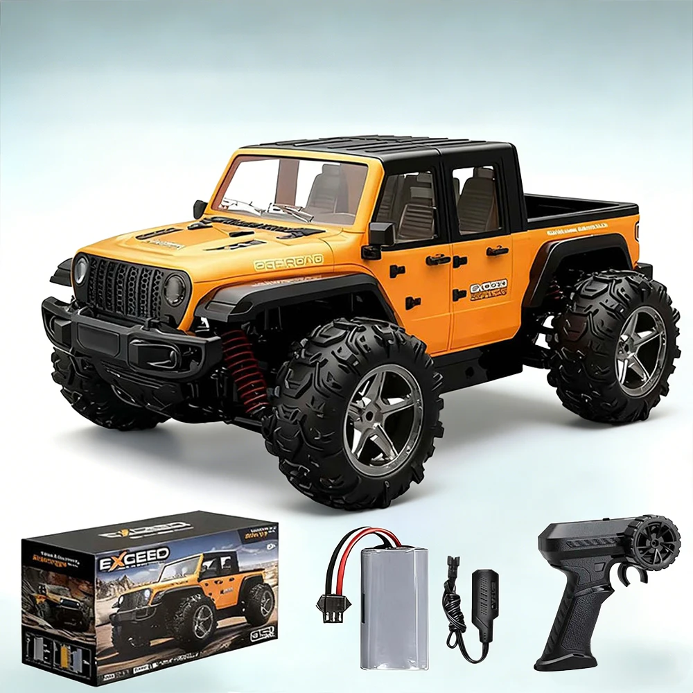 

Yellow 1:20 Scale 4WD RC Off-Road Car 2.4G High Speed Racing Vehicle with LED Flashing Lights C8819 Toys Car Kids New Gift