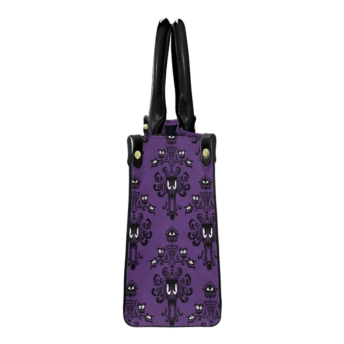 Purple Haunted Mansion Print Women Handbags Luxury Leather Female Cross Body Bags Woman Top-handle Vintage Horror Shoulder Bags