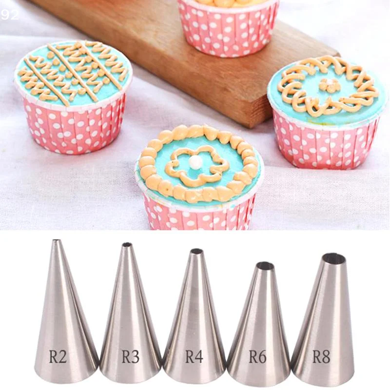 1Pc/5Pcs 304 Stainless Steel Piping Tips Set Multi Shapes Durable Design For Baking Cookies Cupcakes Pastry MakingCentury House