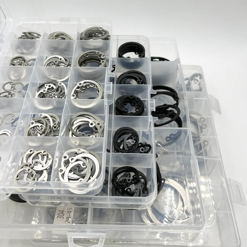 C-Typ Interne Sicherungsringe für Löcher aus Edelstahl und Kohlenstoffstahl, E-Ringe, Schnappverschluss-Sicherungsclips M1.5-M48, Sicherungsring-Set für Wellen – Detail 8