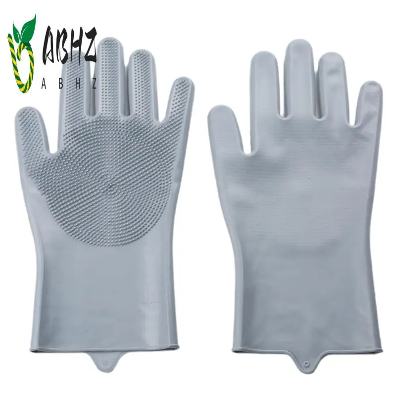 

ABHZ-10PCS перчатки для мытья и чистки выпуклые силиконовые универсальные перчатки для чистки домашних животных кухонные инструменты для мытья