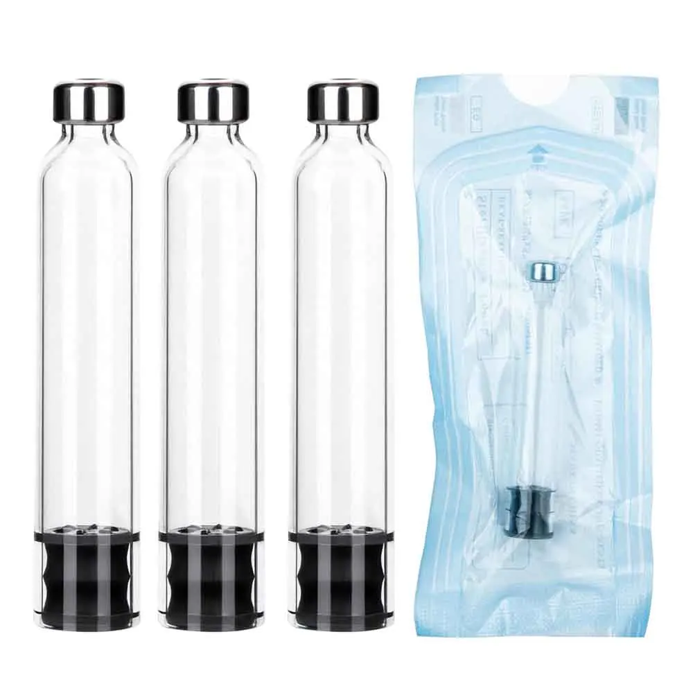 

10/20/30 Pack 3ml Empty Glass Pen Cartridges 3cc Sterile Individually Wrapped with 11mm Stopper for V1 V2 Peptide Pens
