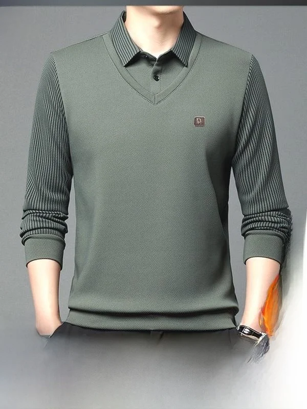 

Pierre Cardin Men's Camere Fce Lined Thiened Wool Blend irt T-irt Winter Mid-Year Casual Knitted Sweater