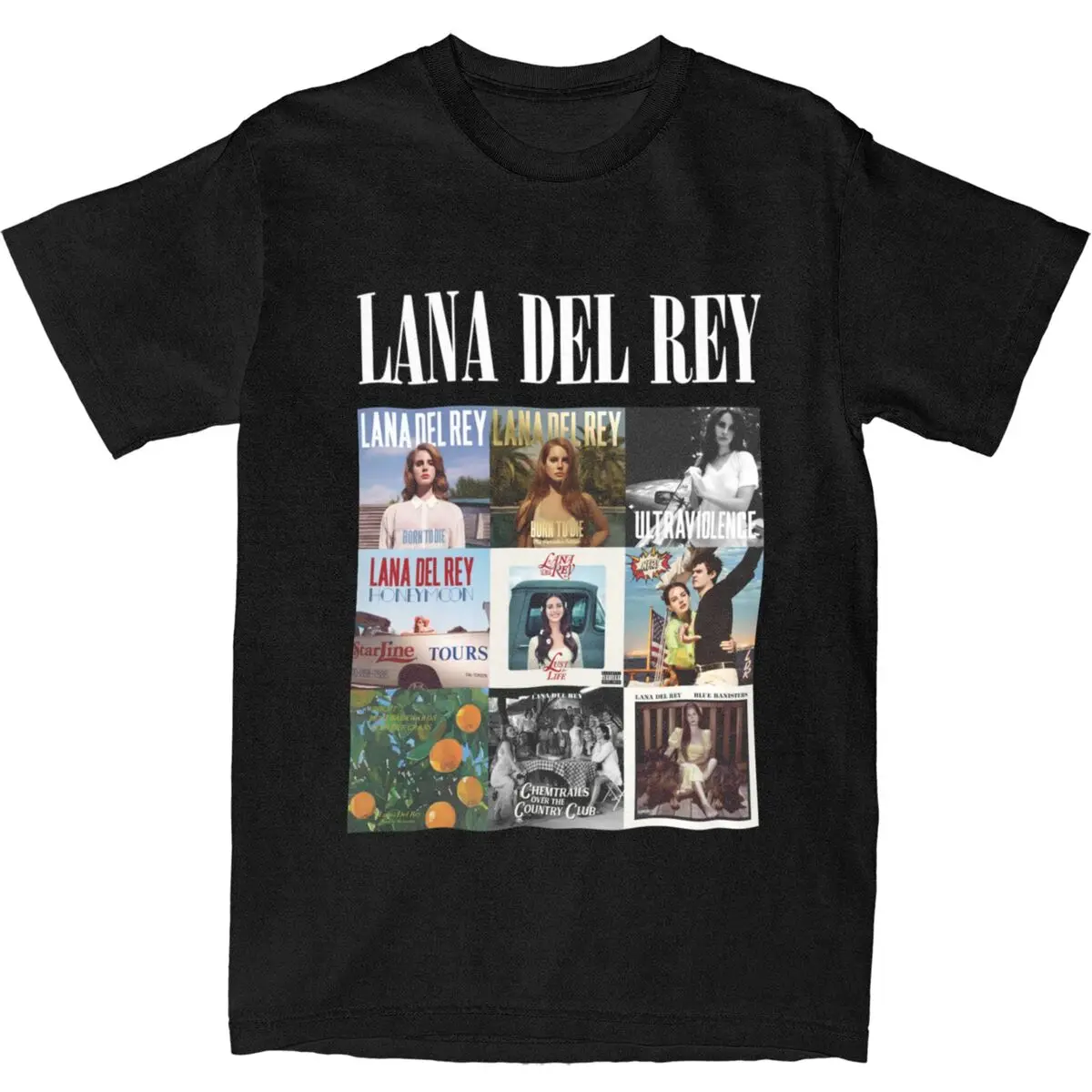 لانا ديل ري-قمصان قصيرة الأكمام للرجال والنساء ، القطن الخالص ، الجدة ، المغني ، الموضة ، وصول جديد ، الملابس