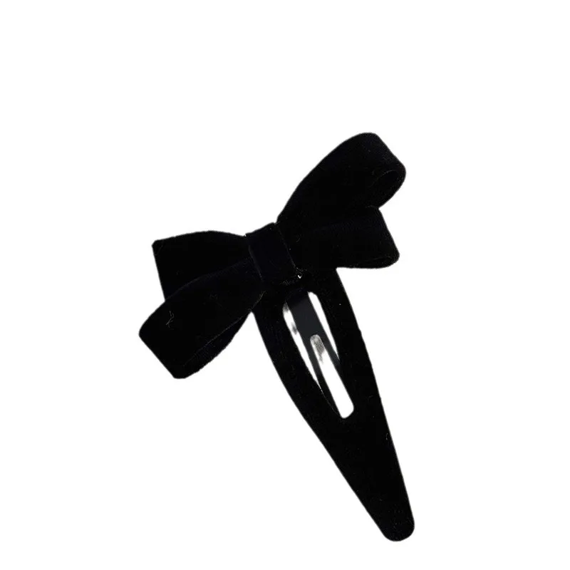 Minimalista Bowknot BB Clip, Presilhas Vinho Vermelho, Clipe Lateral Bang, Pin de Cabelo Cortado, Cocar, Novo, Outono, Inverno