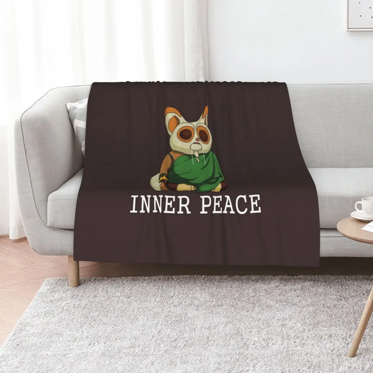 Shifu inner peace Throw Blanket Luxury Designer Decoratives Soft Blankets For Bed Polar manga Blankets