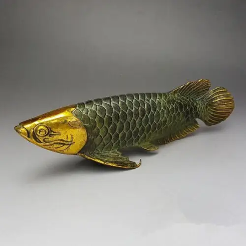 

Chinese bronze gilt old handwork lucky home decoration handicraft ' Fish '