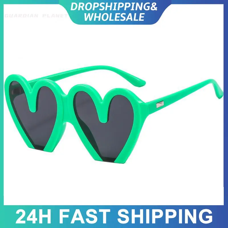 Personality Heart Shaped Sunglasses Fashion Cute Outdoor Women Men Vintage Beach Party Glasses Female Shades Cycling Goggles