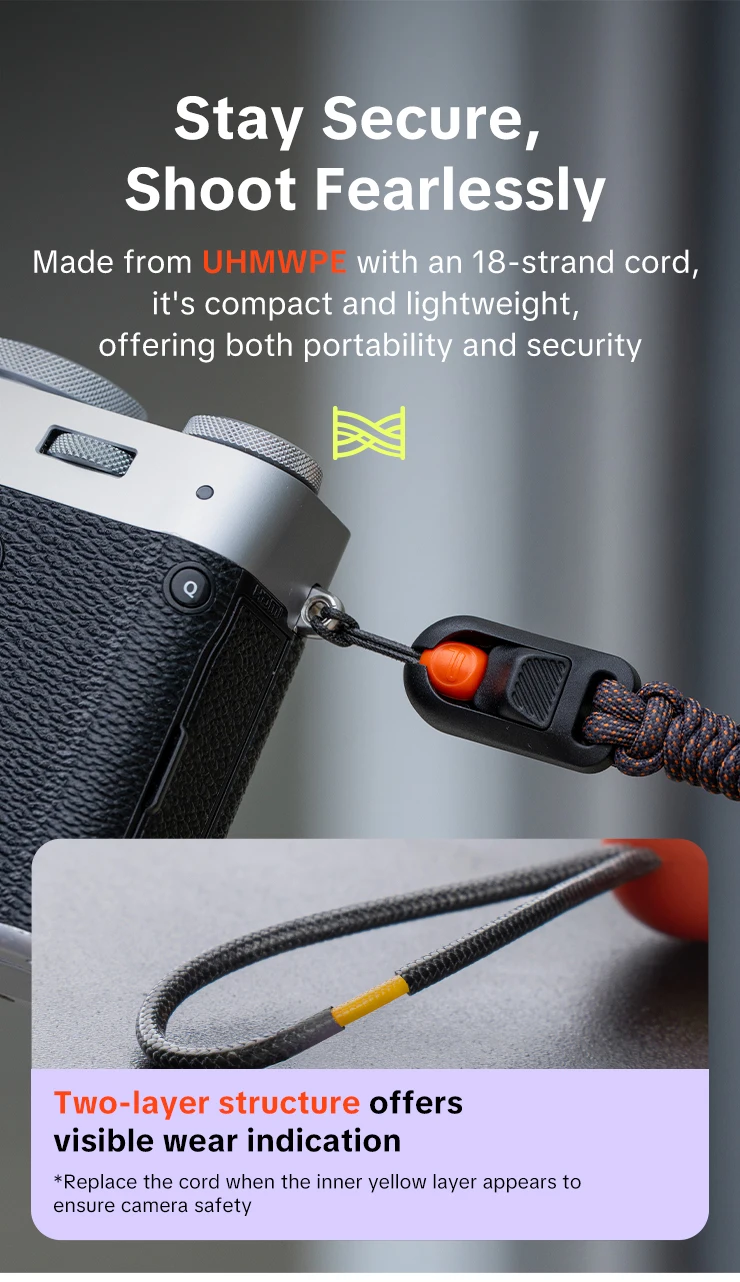 PGYTECH Kameragurt Schlanker, trendiger, lila Umhängegurt Schultergurt mit Schnellverschluss-Schnallendesign für DSLR-Kamera – Detail 9