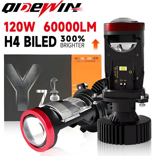 Imagen 1 del producto Alta potencia Y7 30000LM Mini H4 proyector lente LED H4 LED faro de coche actualización Auto luces de coche de Y6 lámpara de haz alto y bajo