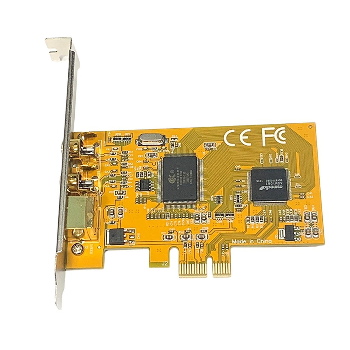 Tarjeta de captura de vídeo PCIE a AV 878A, vigilancia PCIE, imagen HD 640x480, 2 puertos, conector de Terminal AV Svhs, tarjeta de captura