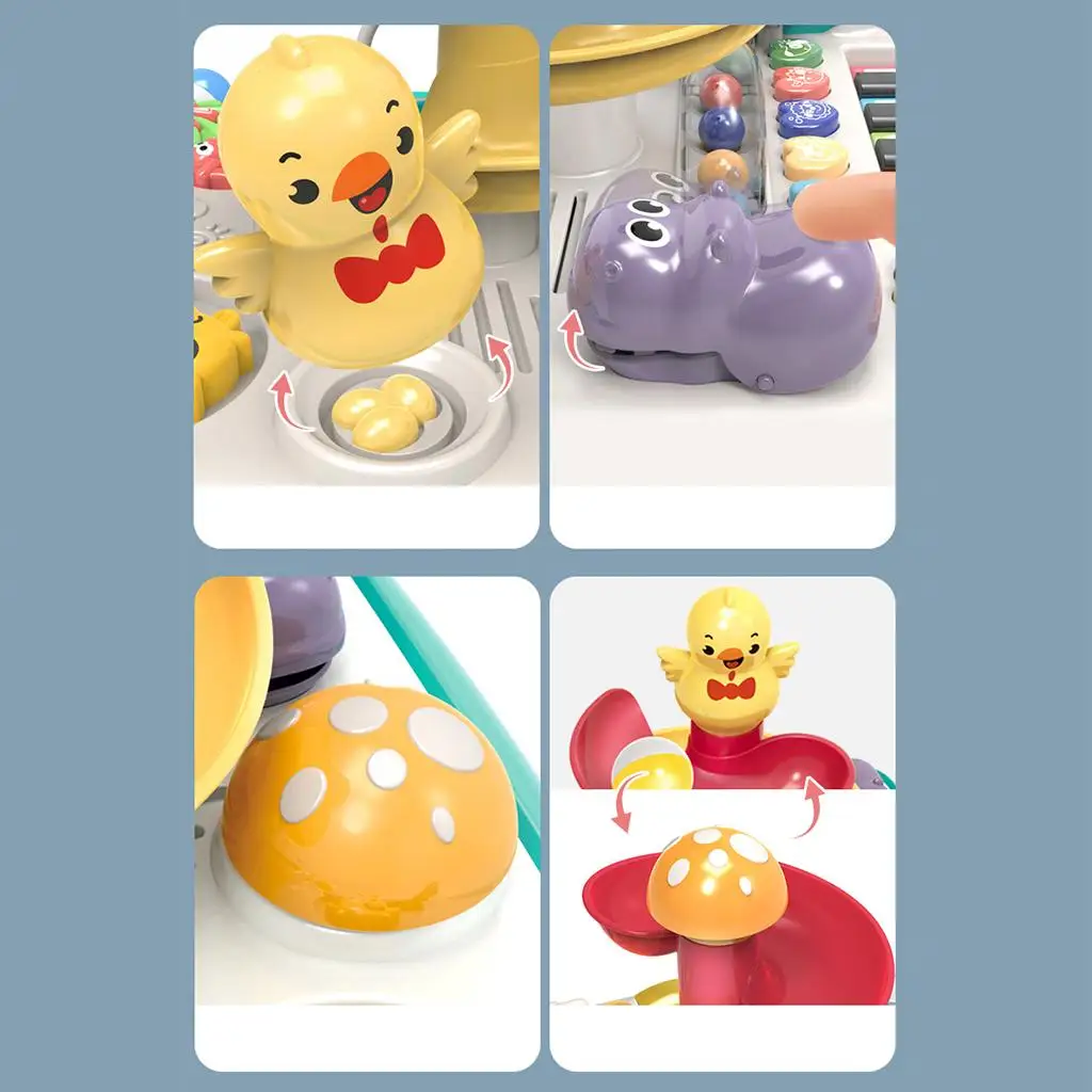 

Multicolor Baby Activity Table Play Center Playset Instruments for Toddler