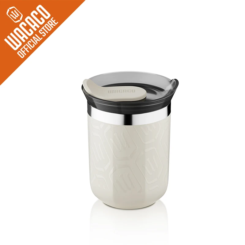 WACACO Octaroma Koffiemok - Keramische binnenkant, dubbelwandig roestvrij staal, 180ml & 300ml geïsoleerde reismok