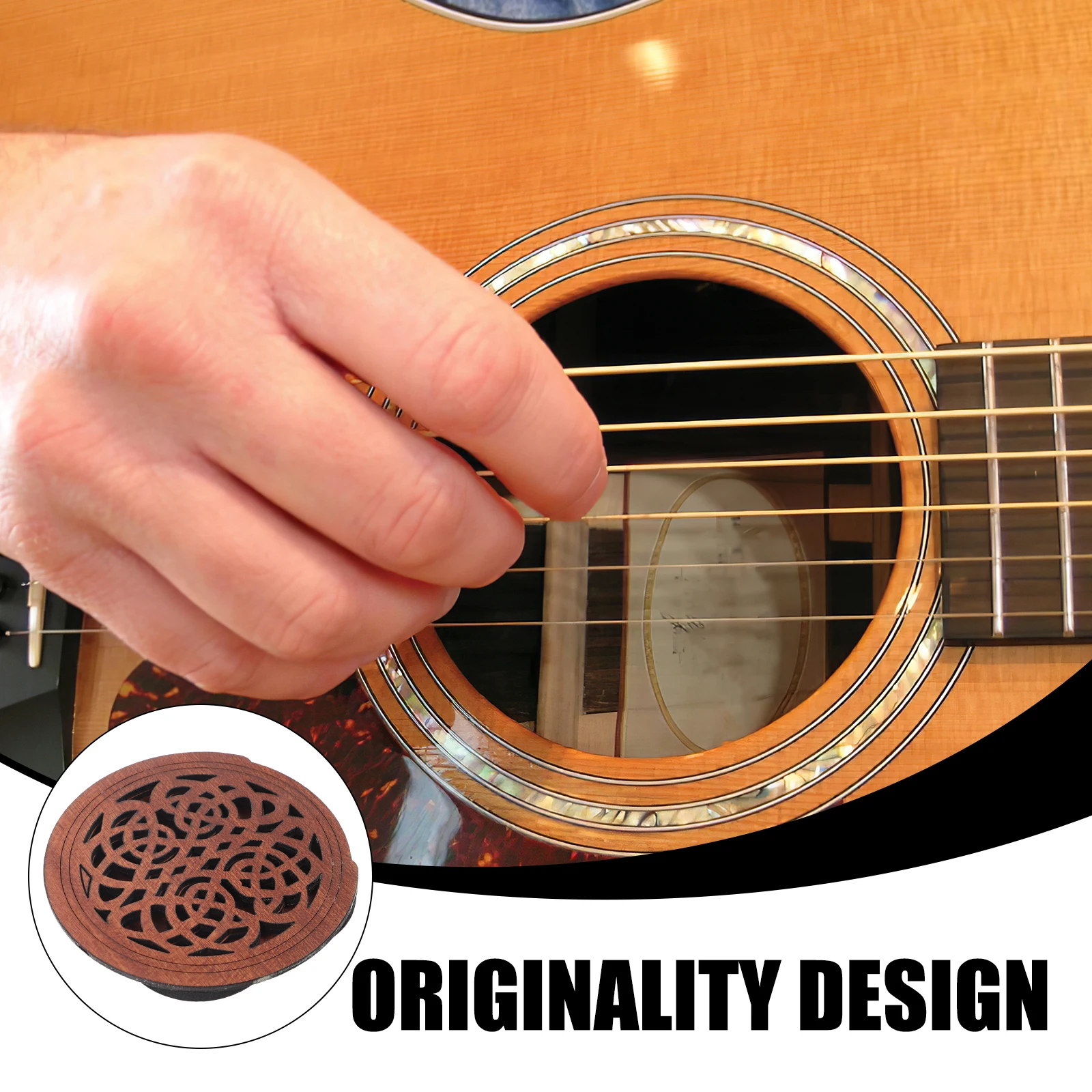 

Guitar Sound Hole Cover Dampener Bass Accessory Mute Acoustic Covers Soundhole for Feedback Buffer Ballad